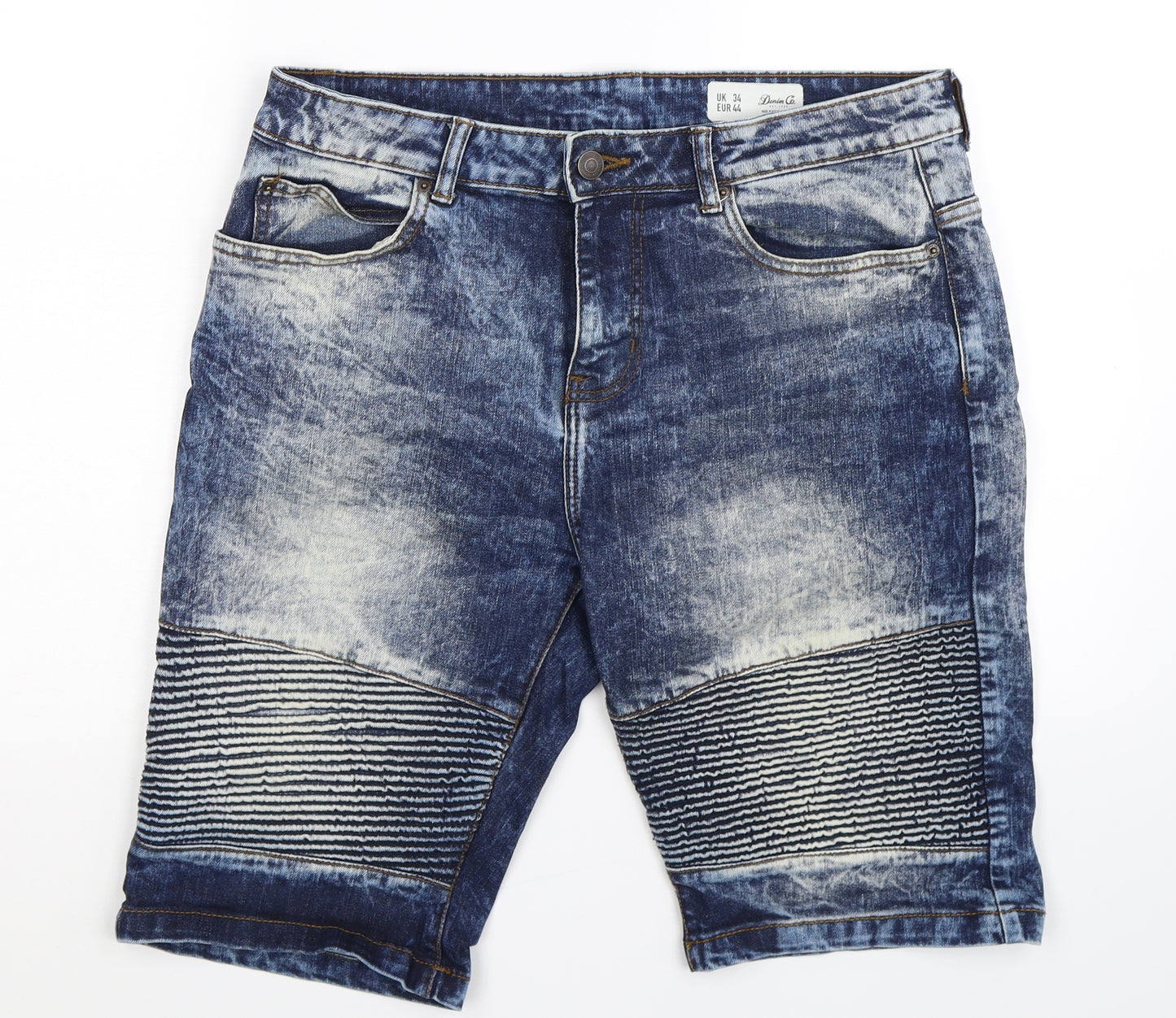 Denim Co Mens Blue  Denim Bermuda Shorts Size 34