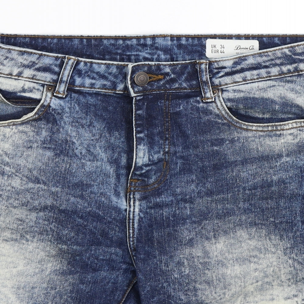 Denim Co Mens Blue  Denim Bermuda Shorts Size 34