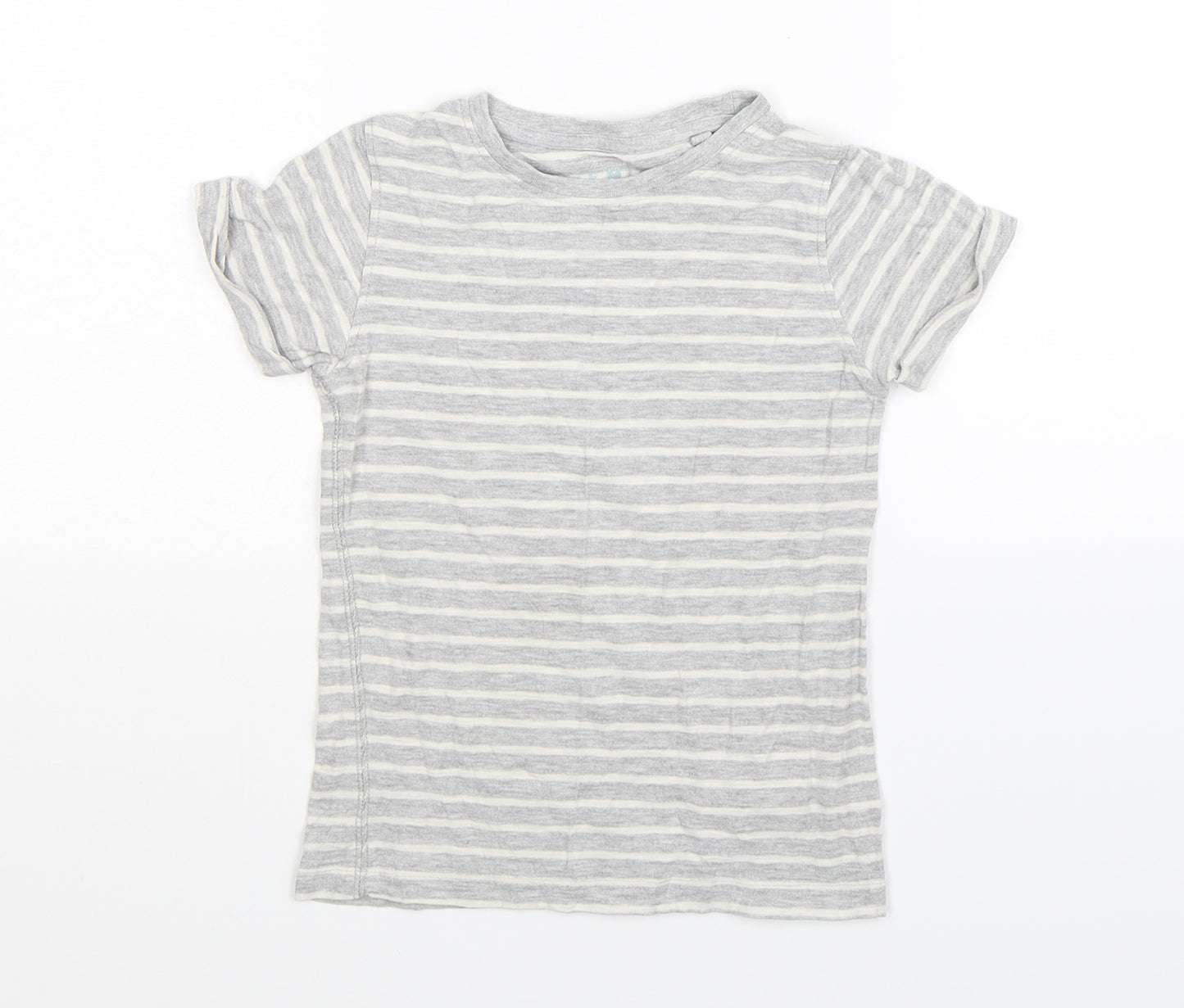 NEXT Boys Grey Striped  Basic T-Shirt Size 5 Years