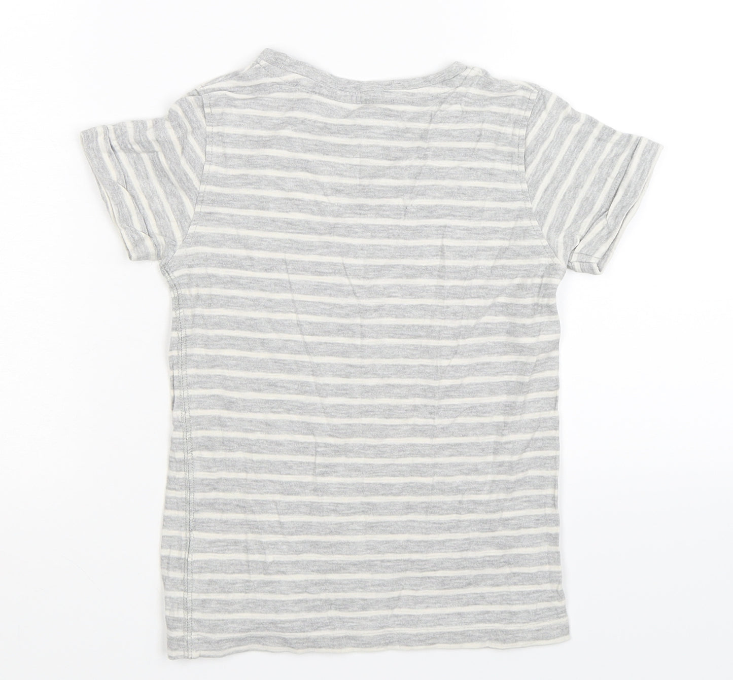 NEXT Boys Grey Striped  Basic T-Shirt Size 5 Years