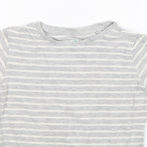NEXT Boys Grey Striped  Basic T-Shirt Size 5 Years
