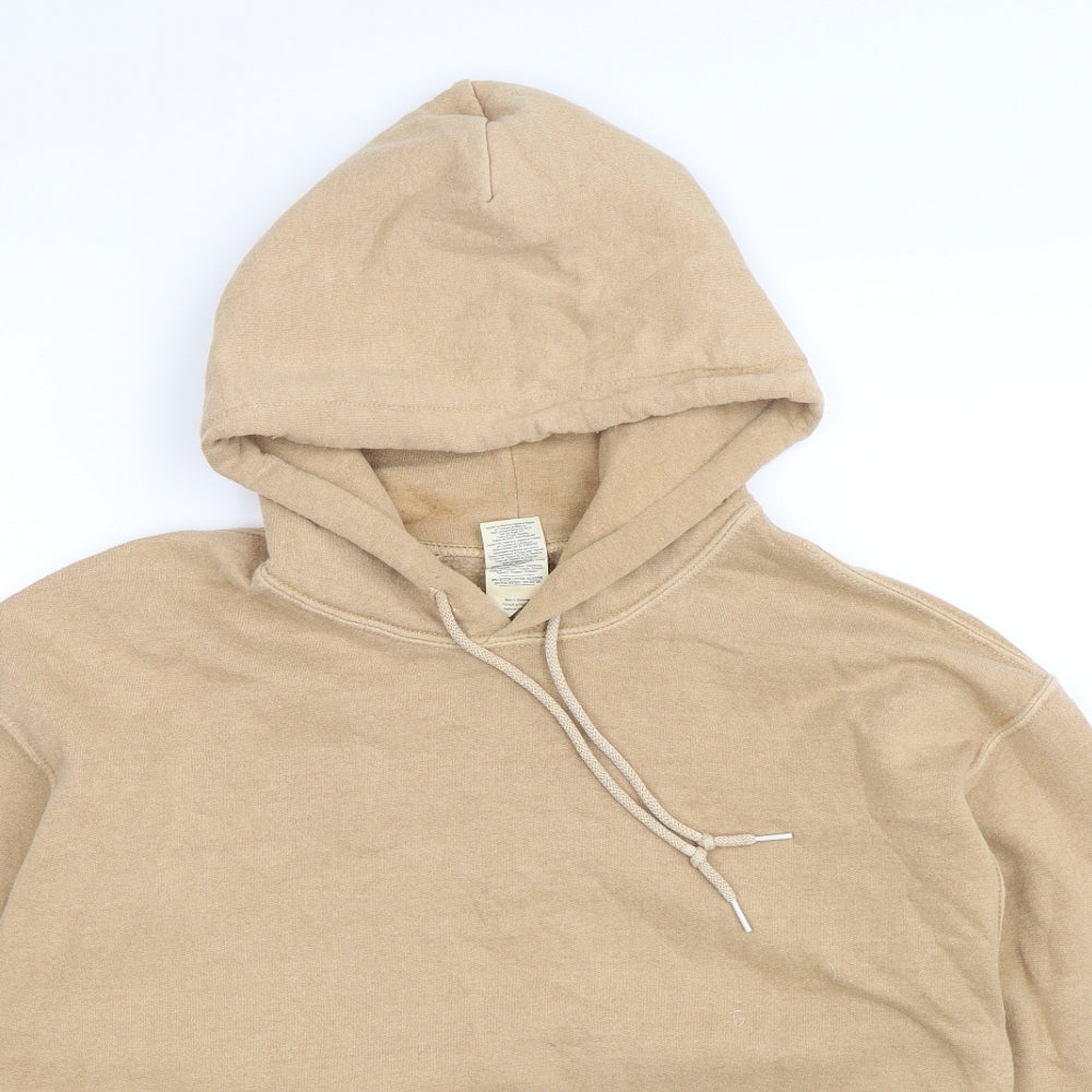 Gildan Mens Beige   Pullover Hoodie Size M