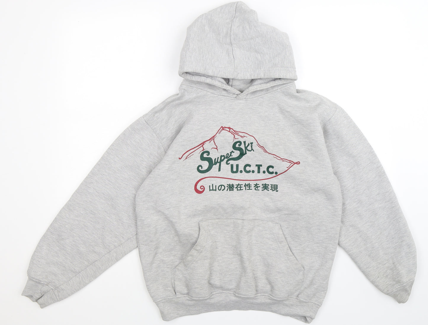 Uneek Mens Grey   Pullover Hoodie Size M