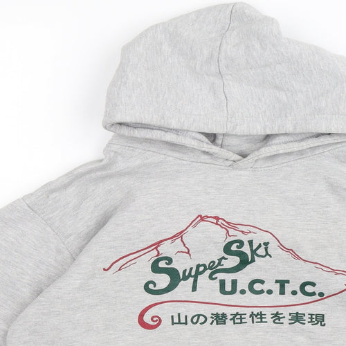 Uneek Mens Grey   Pullover Hoodie Size M