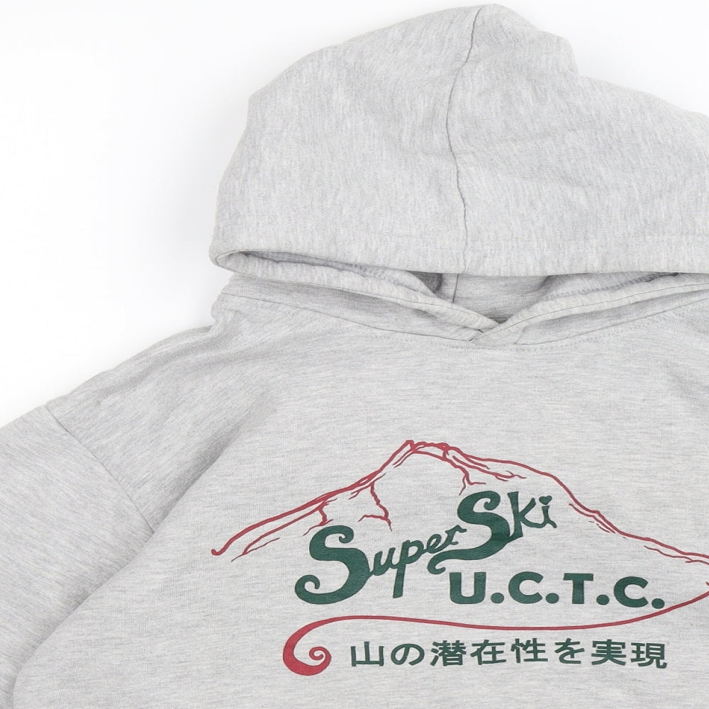 Uneek Mens Grey   Pullover Hoodie Size M