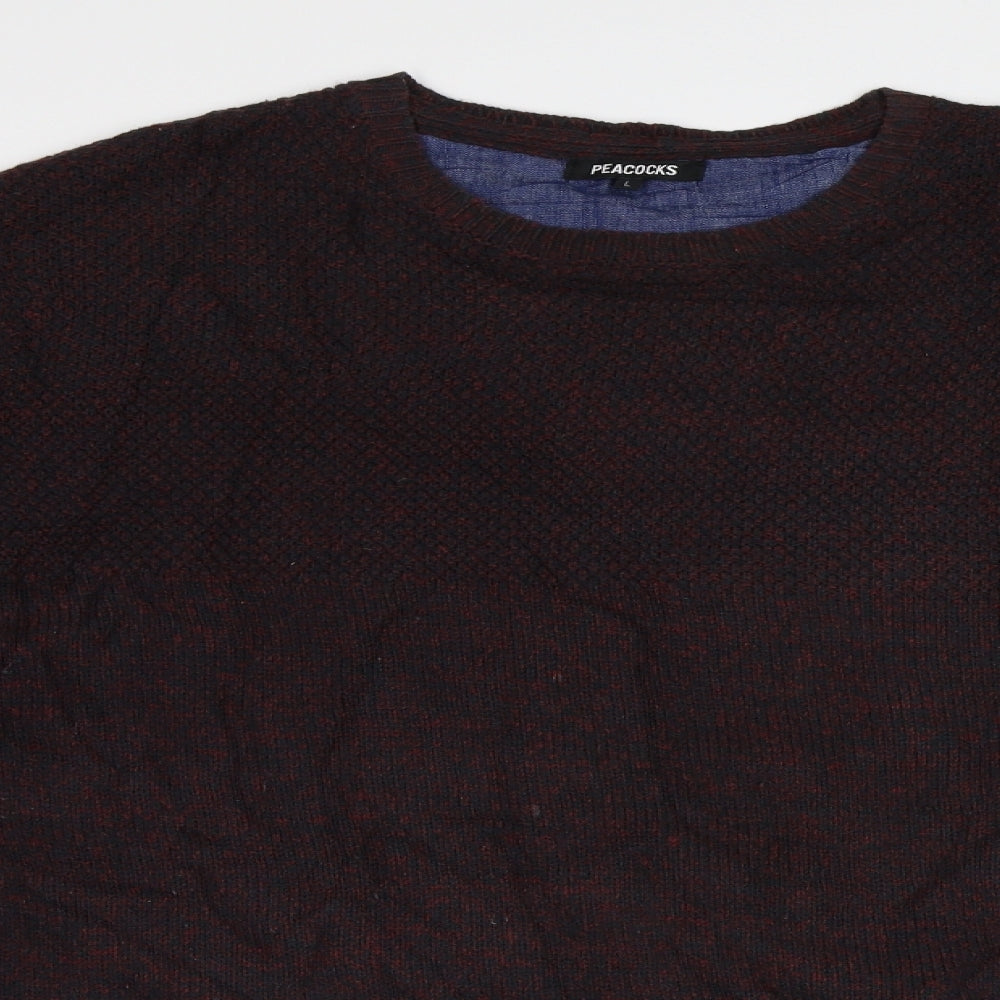 Peacocks Mens Purple   Pullover Jumper Size L