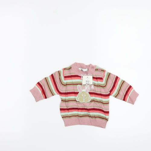 name it Girls Pink   Pullover Jumper One Size