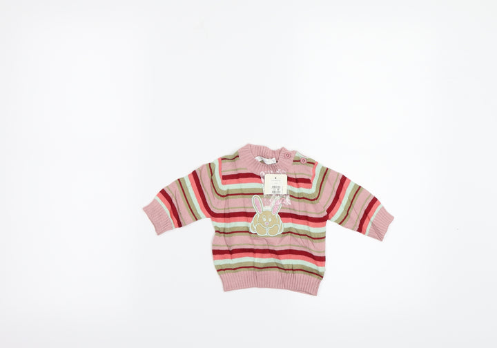 name it Girls Pink Pullover Jumper One Size