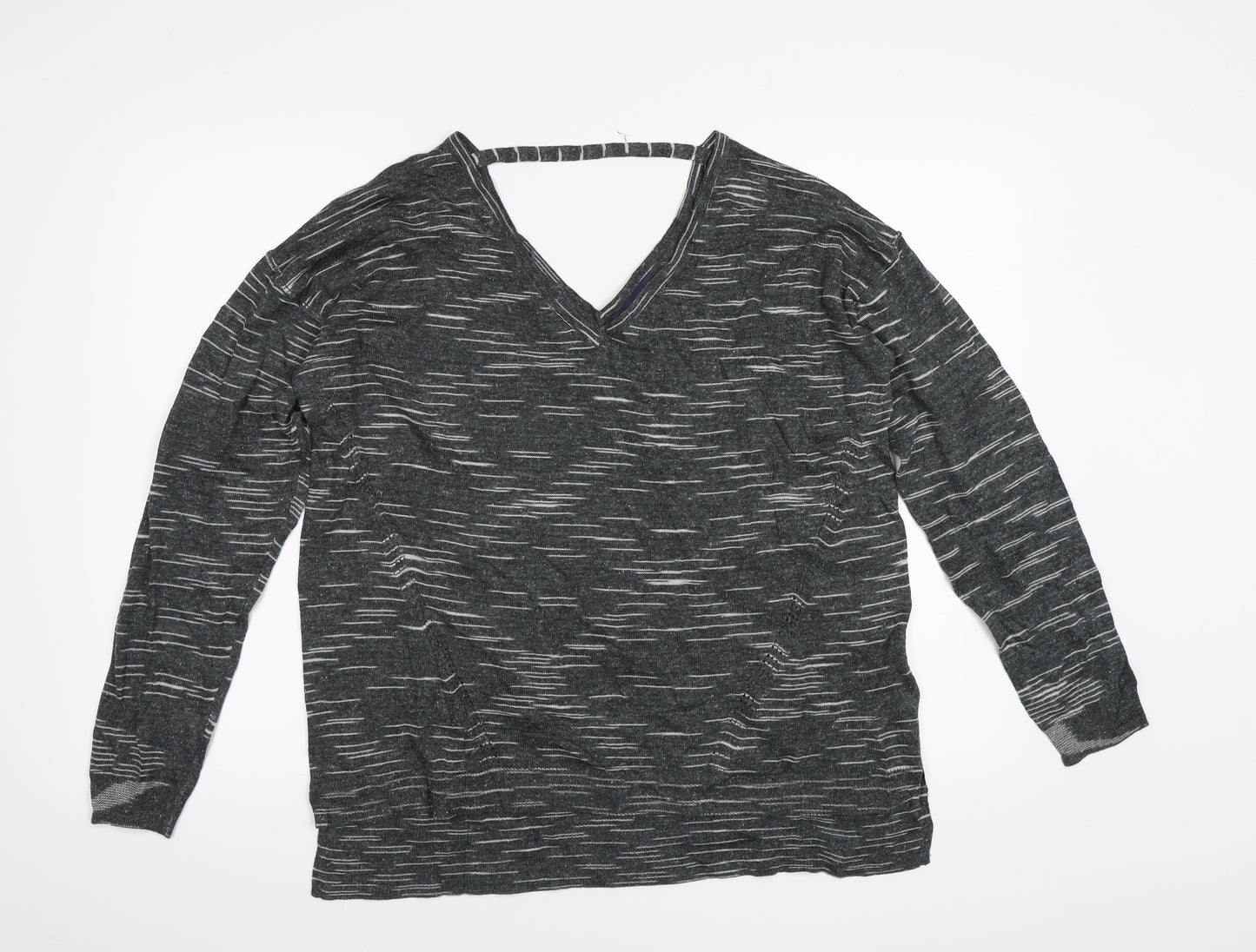 M&S Womens Grey   Pullover Sweatshirt Size L