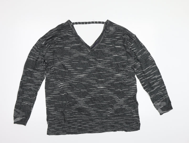 M&S Womens Grey   Pullover Sweatshirt Size L