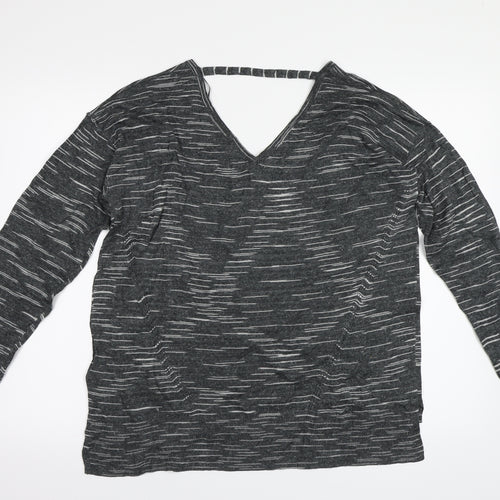 M&S Womens Grey   Pullover Sweatshirt Size L