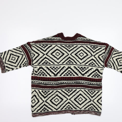 915 Girls Multicoloured Geometric  Cardigan Jumper Size 10-11 Years
