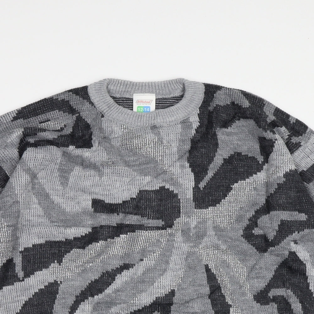Marks and Spencer Womens Grey   Pullover Jumper Size 12  - Glittery