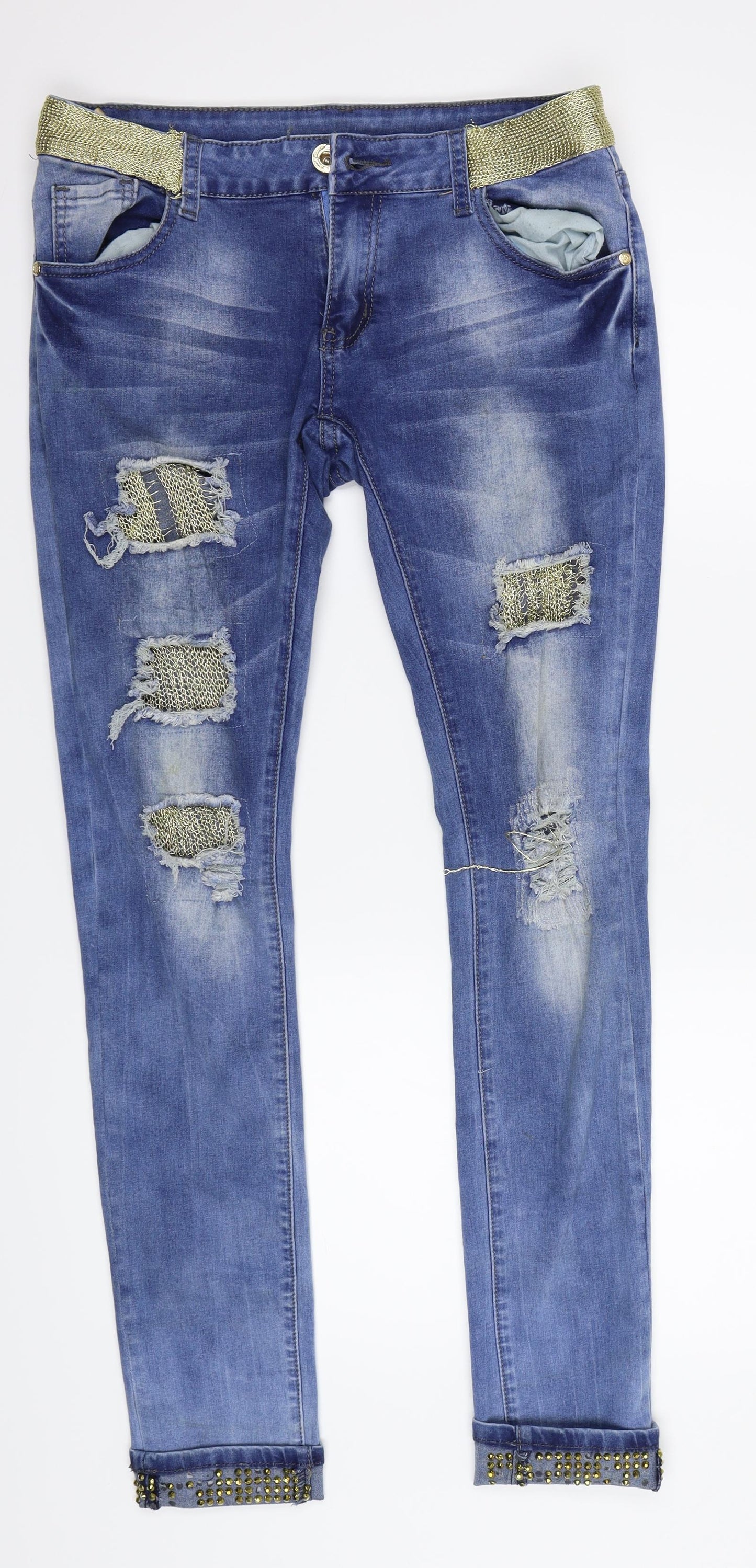 Girl Vivi Womens Blue  Denim  Jeans Size 12 L30 in