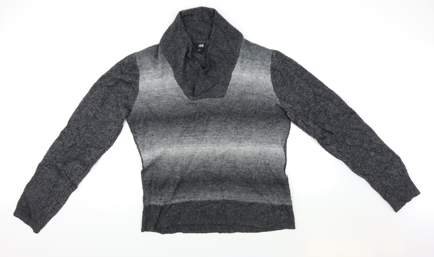 H&M Mens Grey   Pullover Jumper Size L