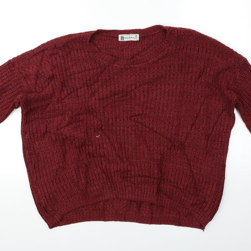 Hearts & Bows Womens Red   Basic Blouse Size 16