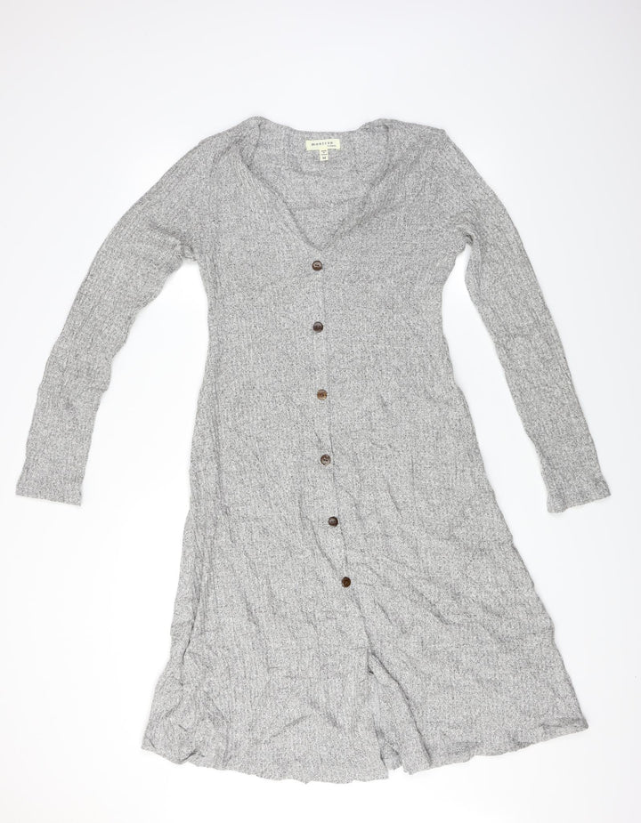 Monteau Womens Grey Cardigan Jumper Size M