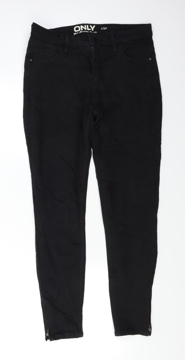Only Womens Black Denim Skinny Jeans Size 32 L27 in