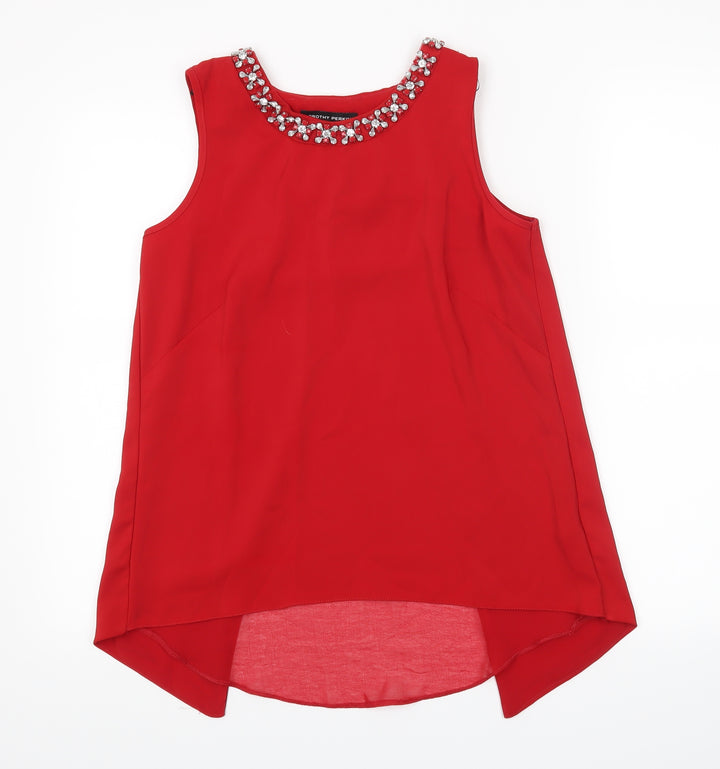 Dorothy Perkins Womens Red   Basic Tank Size 8