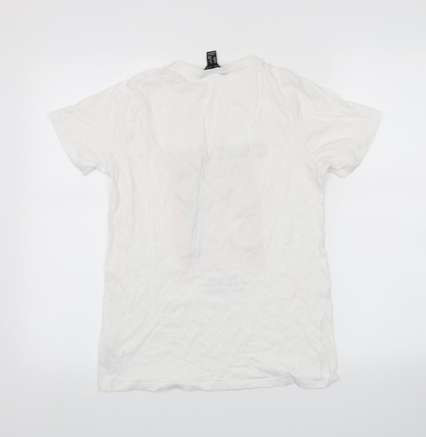 New Look Womens White   Basic T-Shirt Size 8  - c'est tout