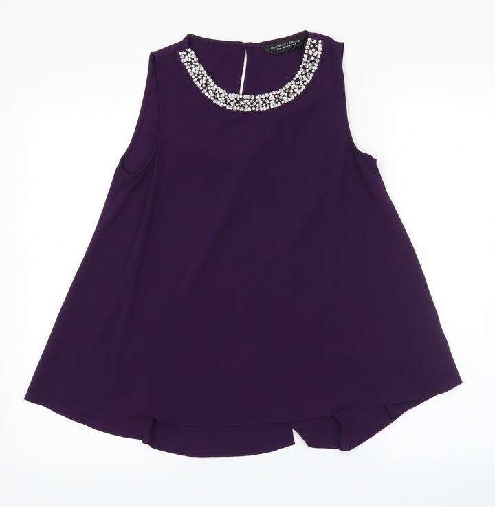 Dorothy Perkins Womens Purple Basic Tank Size 8