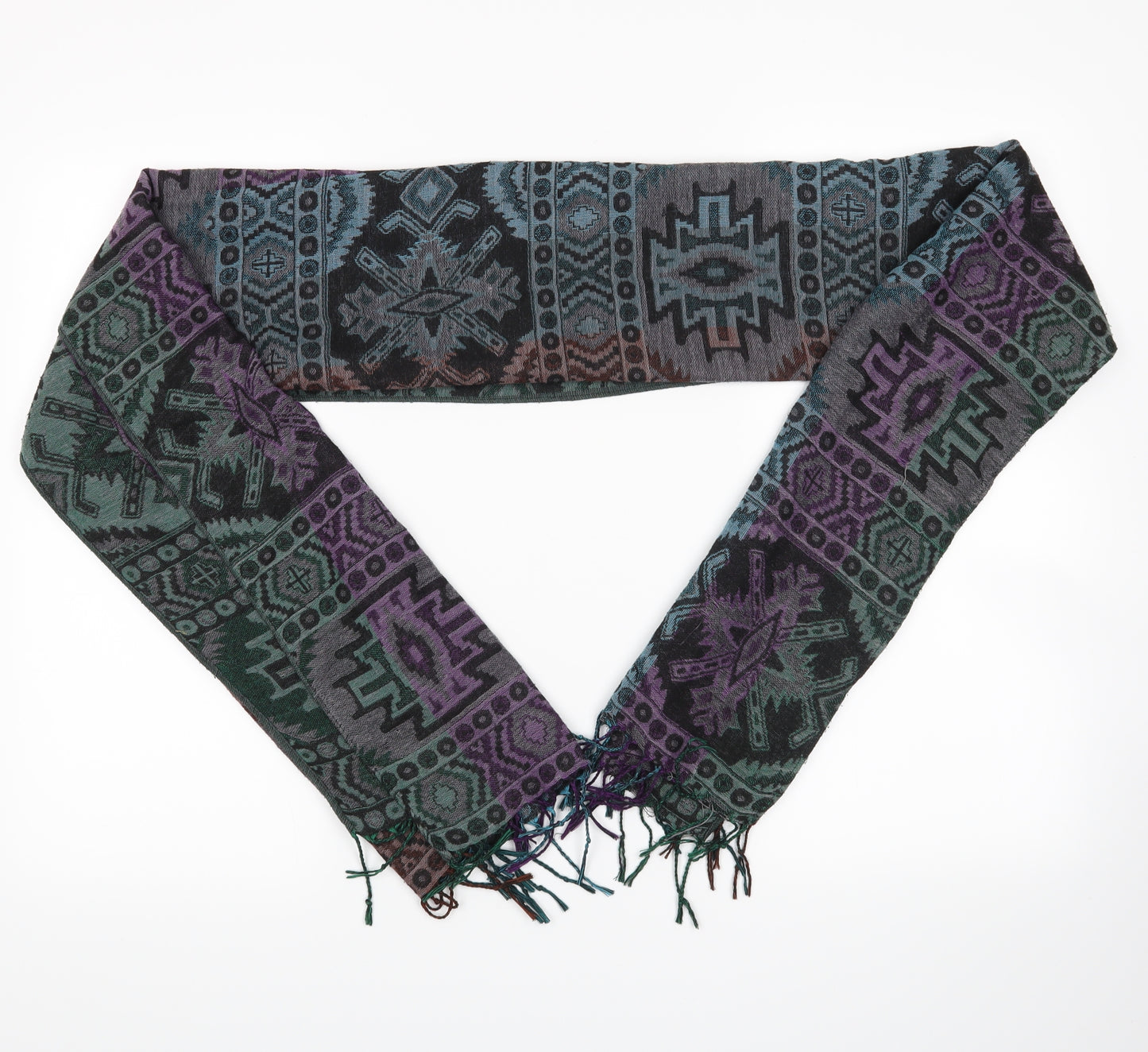 Preworn Unisex Multicoloured Fair Isle   Scarf