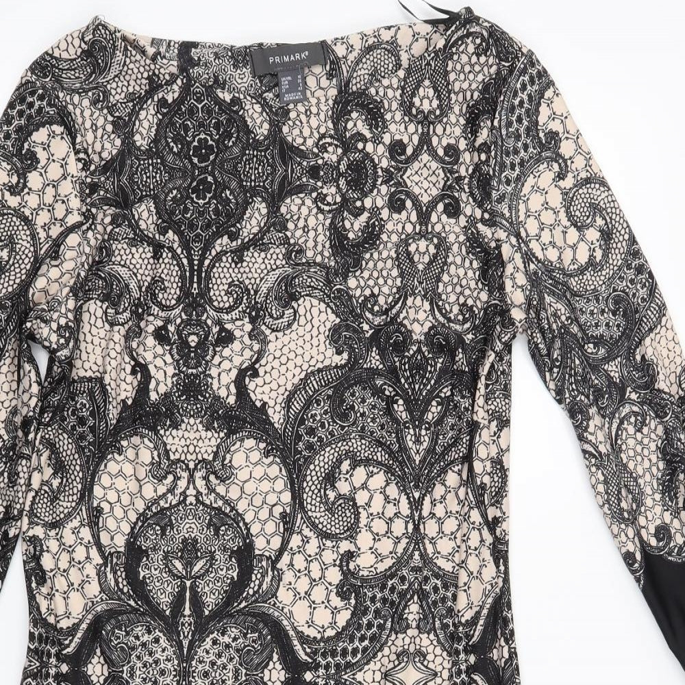 Primark Womens Pink Paisley  Shirt Dress  Size 10