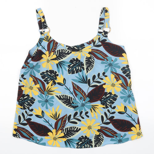 George Womens Blue Floral  Camisole Tank Size 8