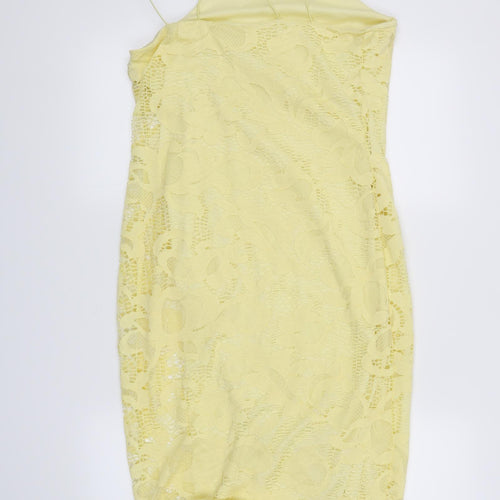 River Island Womens Yellow Floral  Tank Dress  Size 14  - camisole dress