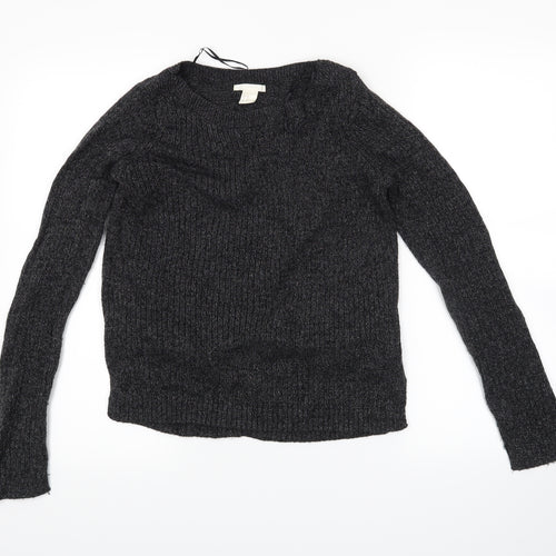 H&M Womens Grey   Pullover Jumper Size XS