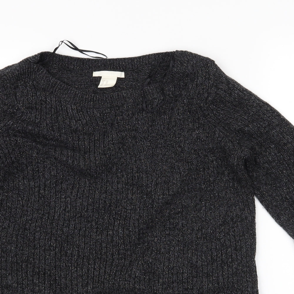 H&M Womens Grey   Pullover Jumper Size XS