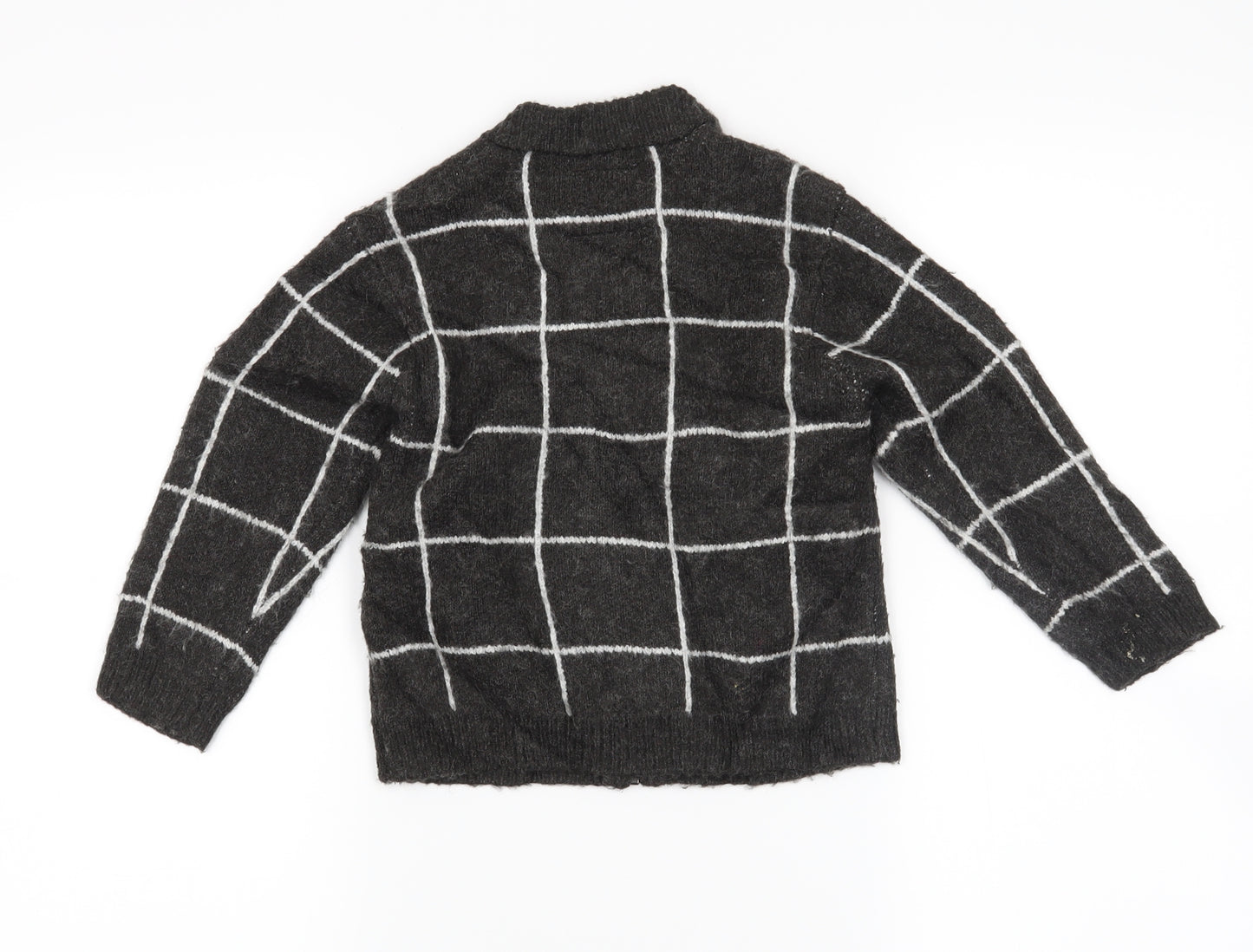 Zara  Grey Check  Cardigan Jumper Size 3-6 Months