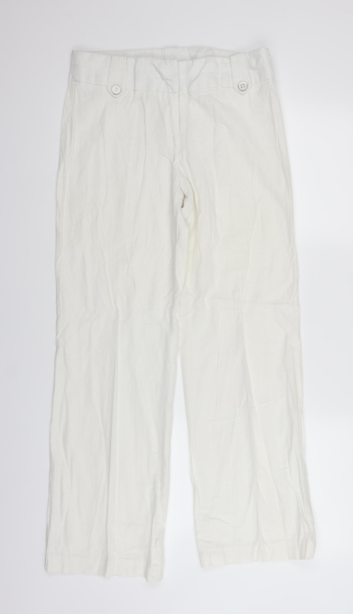 George Womens White   Trousers  Size 10 L28 in