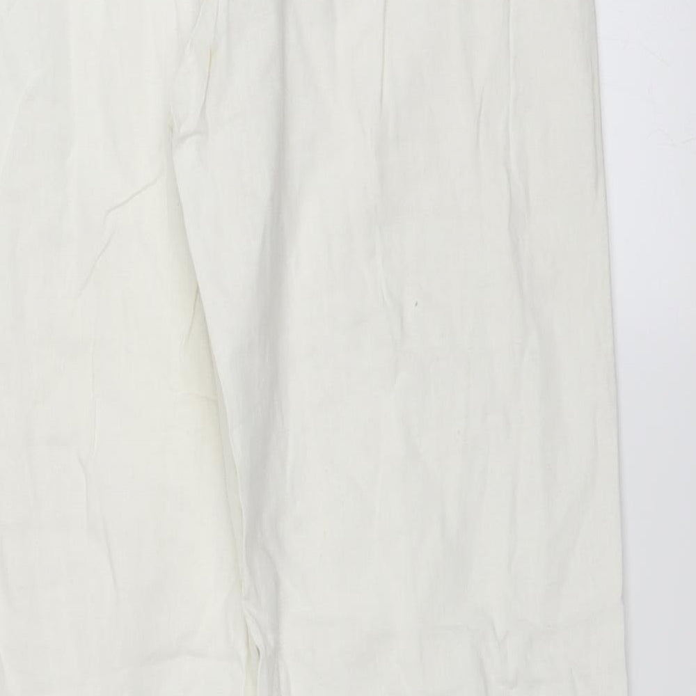 George Womens White   Trousers  Size 10 L28 in