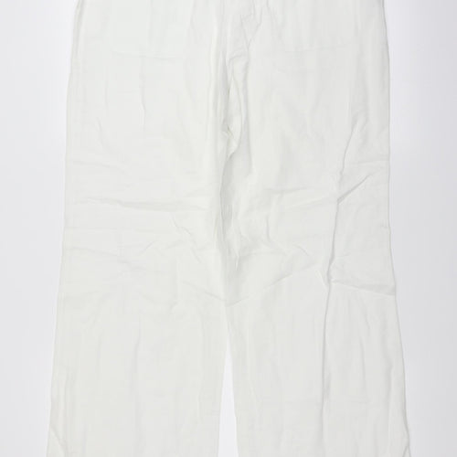 Atmosphere Womens White   Carpenter Trousers Size 12 L31 in