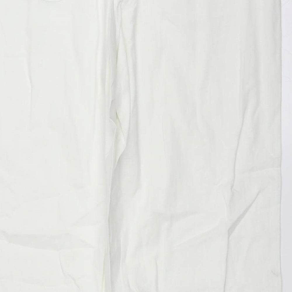 Atmosphere Womens White   Carpenter Trousers Size 12 L31 in