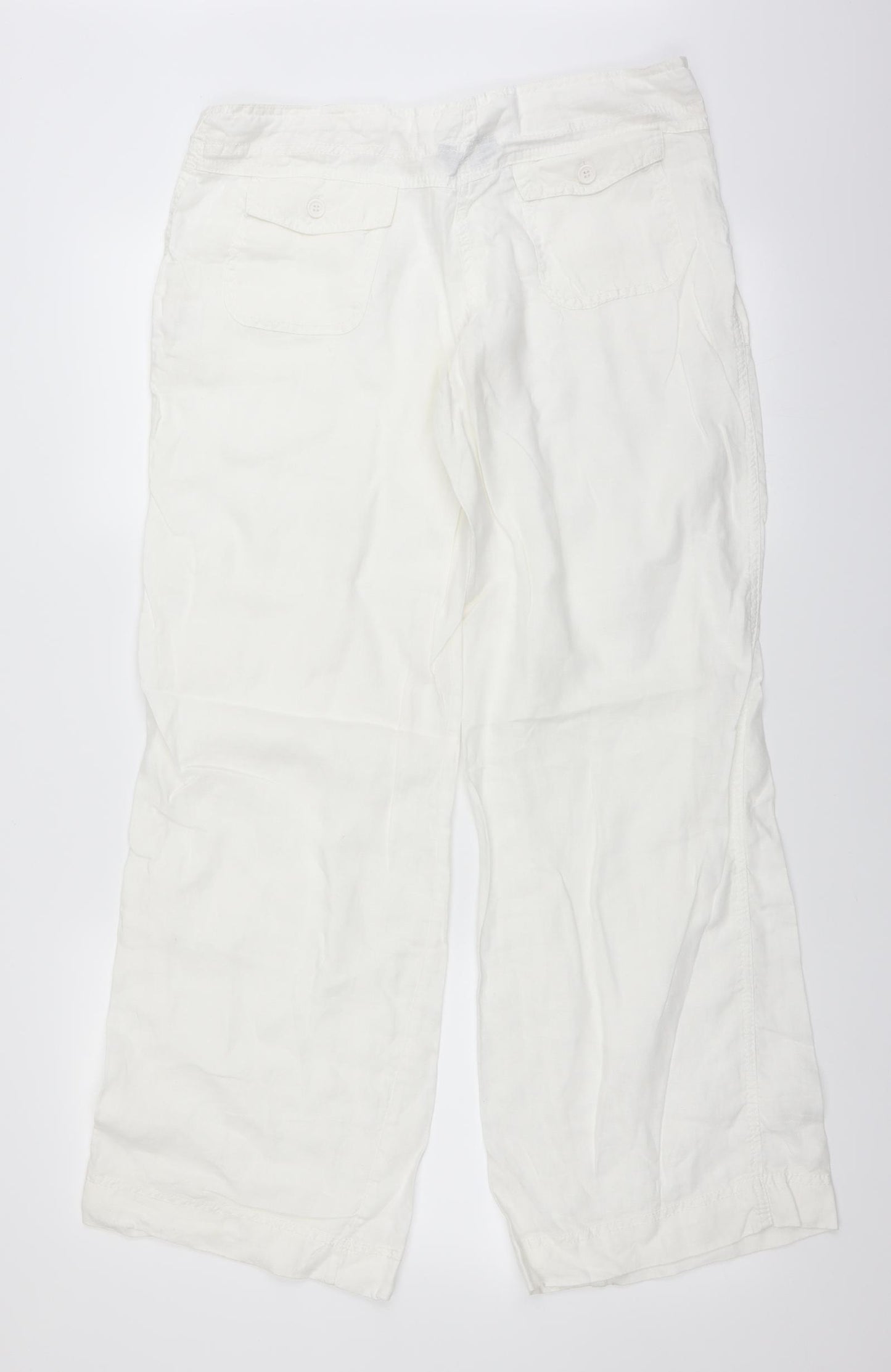 Atmosphere Womens White   Carpenter Trousers Size 12 L30 in