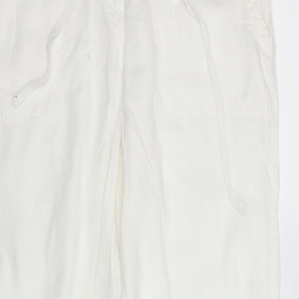 Atmosphere Womens White   Carpenter Trousers Size 12 L30 in