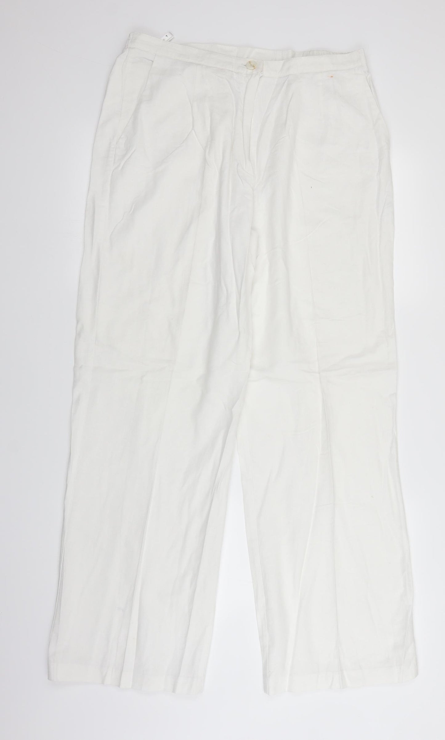 ELVI Womens White   Trousers  Size 18 L29 in