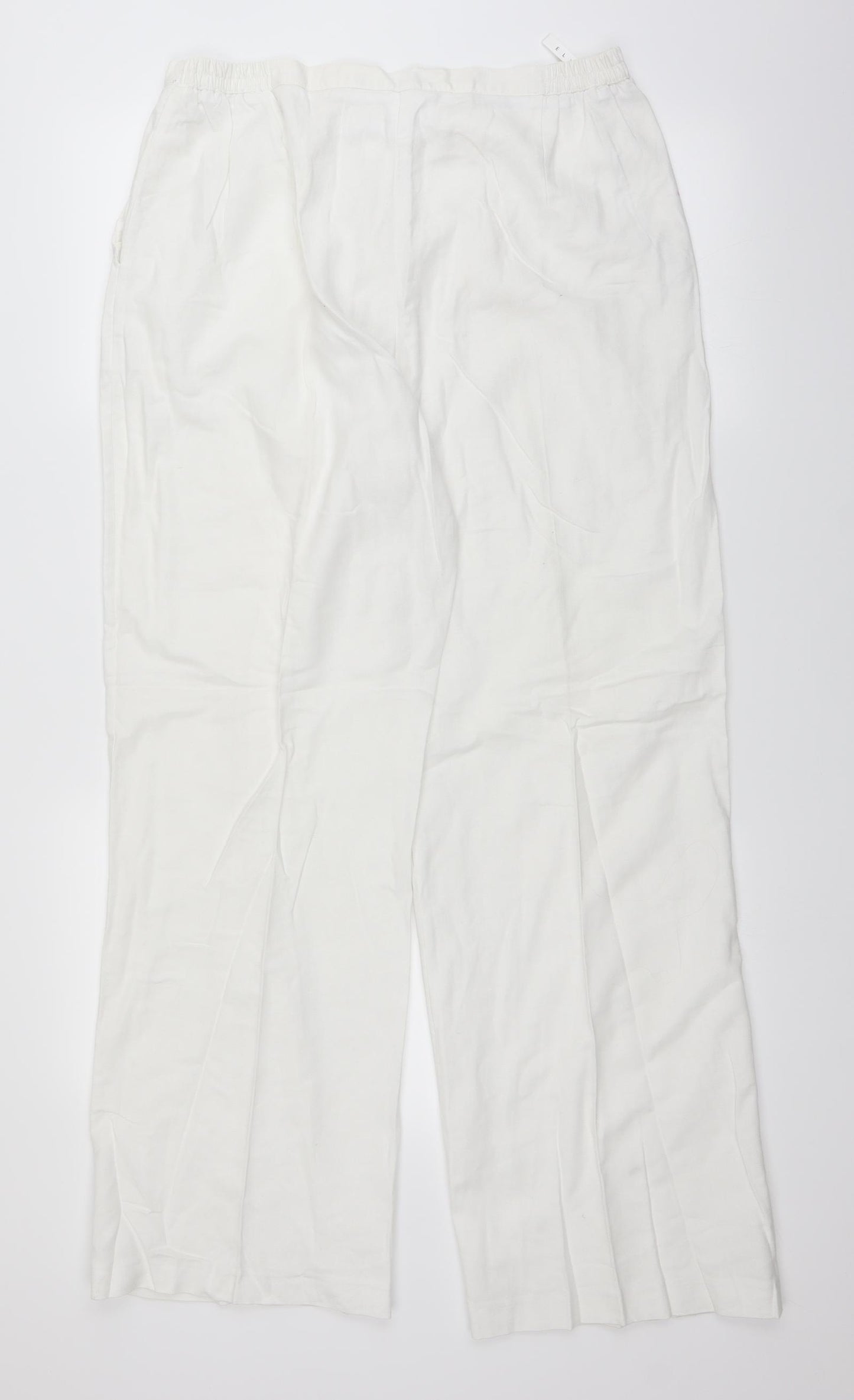 ELVI Womens White   Trousers  Size 18 L29 in