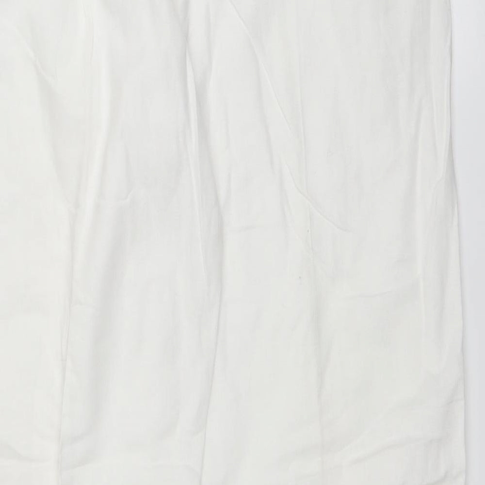 ELVI Womens White   Trousers  Size 18 L29 in