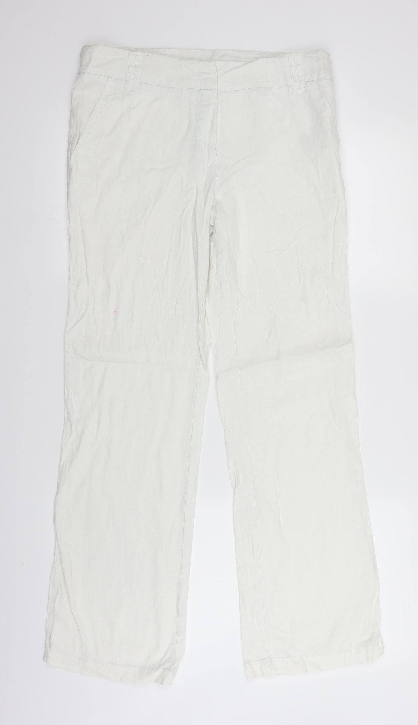 George Womens White   Trousers  Size 10 L28 in