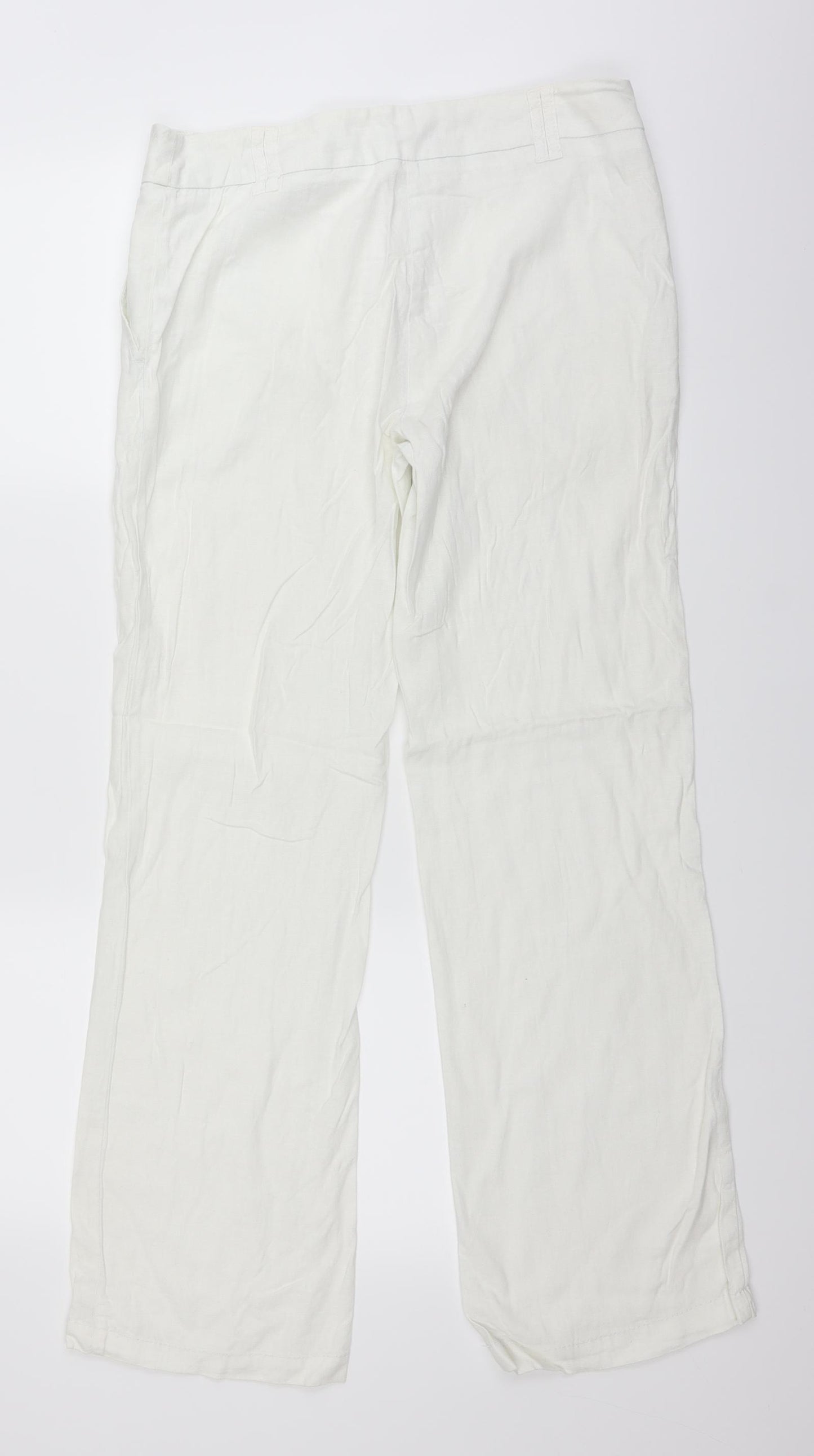 George Womens White   Trousers  Size 10 L28 in