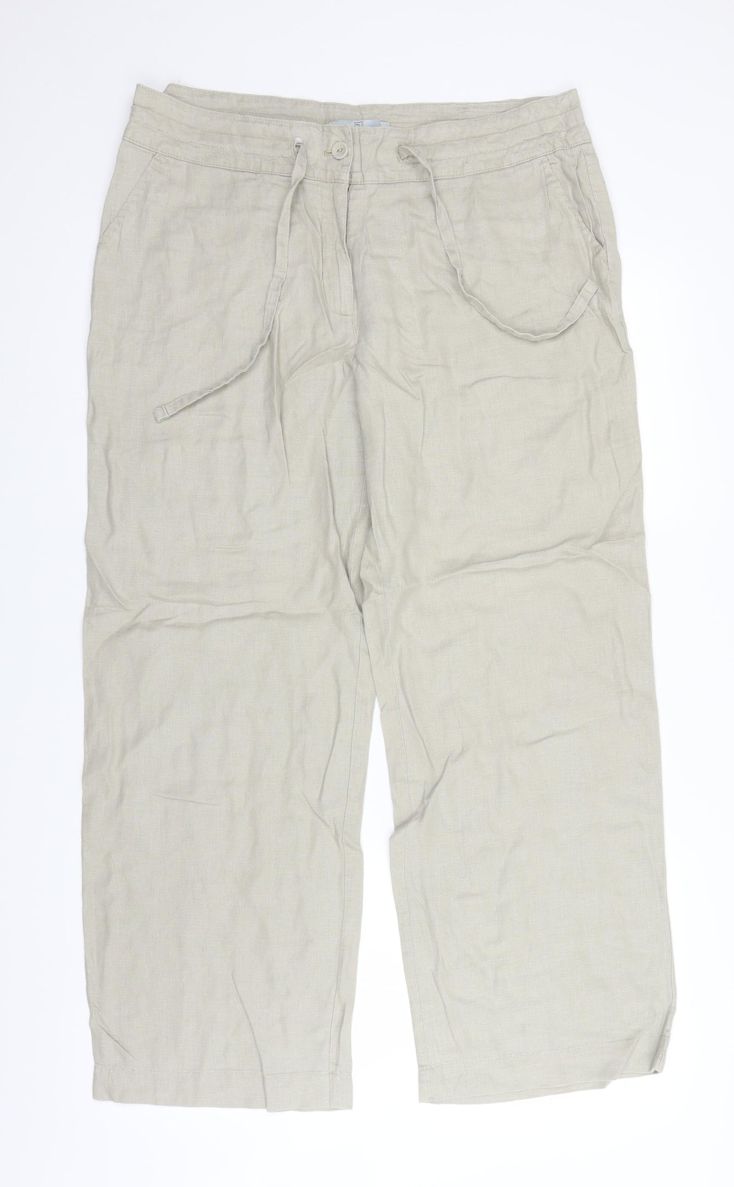 TU Womens Beige   Trousers  Size 14 L28 in