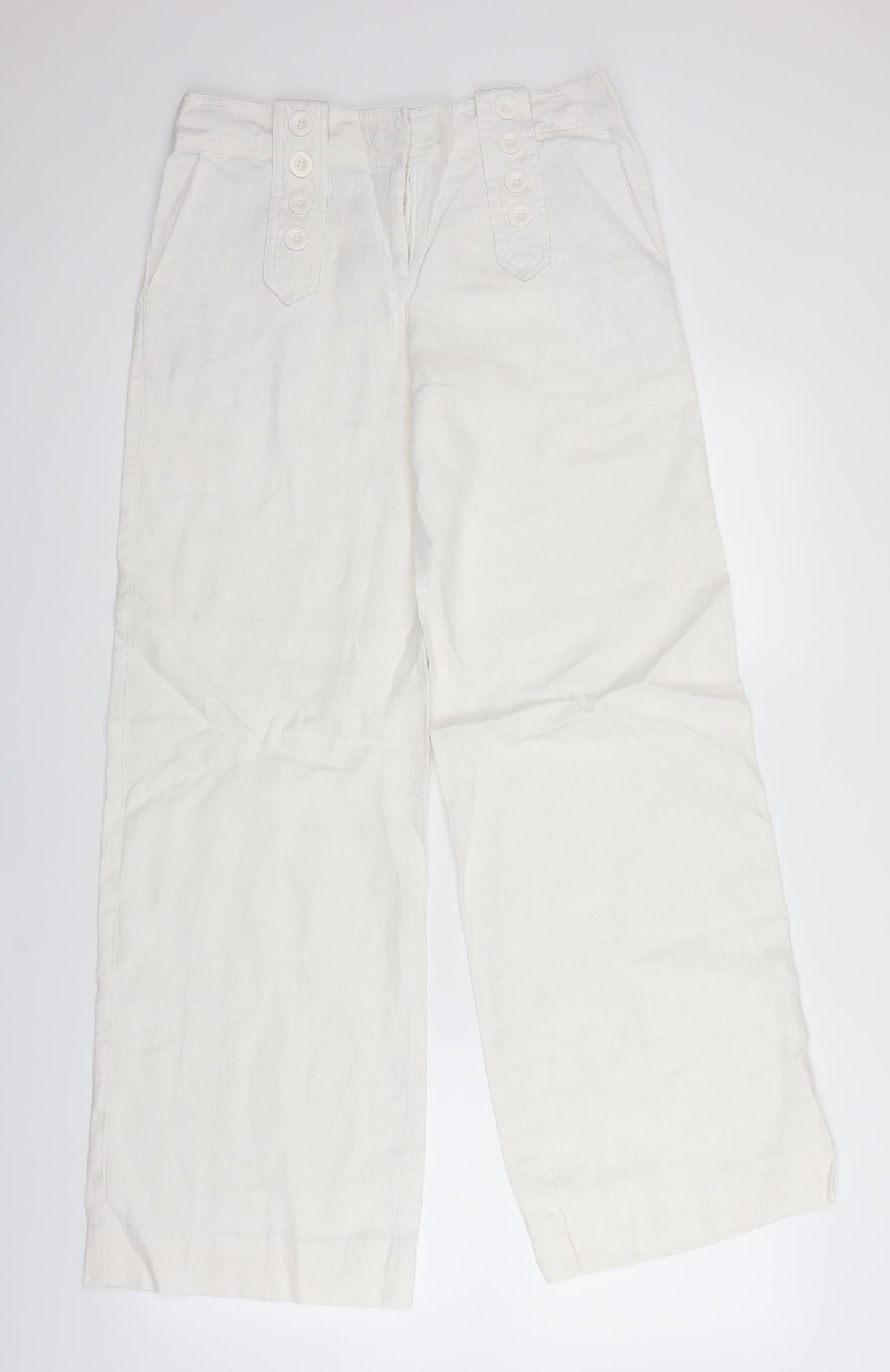 Topshop Womens White   Trousers  Size 10 L32 in