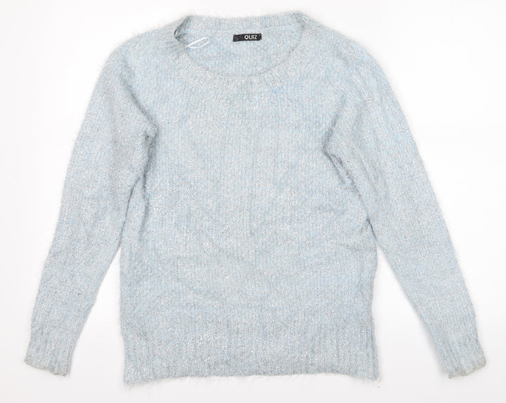 Quiz Womens Blue Pullover Jumper Size 8