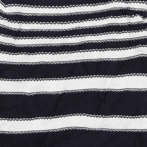 M&S Womens Blue Striped  Pullover Jumper Size 8