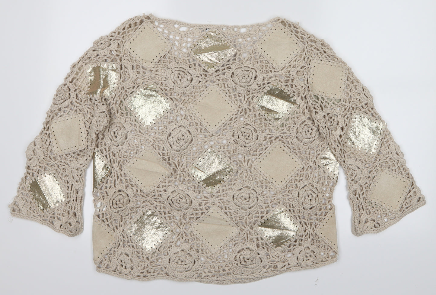 MissKoo Womens Beige   Cardigan Jumper Size M