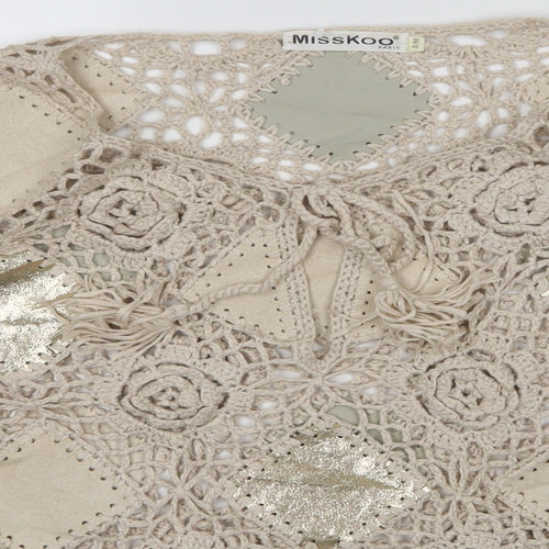 MissKoo Womens Beige   Cardigan Jumper Size M
