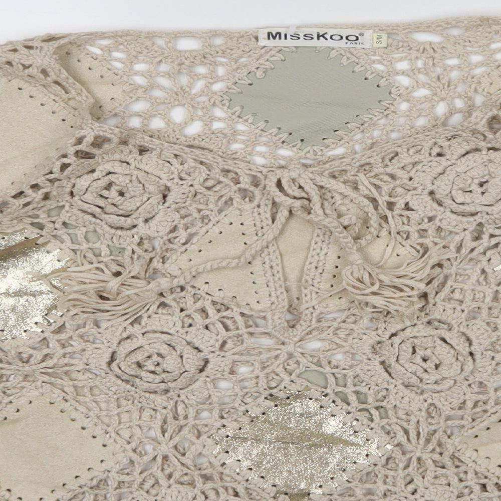MissKoo Womens Beige   Cardigan Jumper Size M